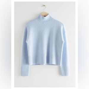 & Other Stories Cropped Sweater, Light Blue, Size M
